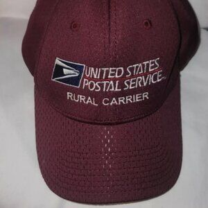 Embroidered Rural Carrier Hat Soft Mesh Maroon
